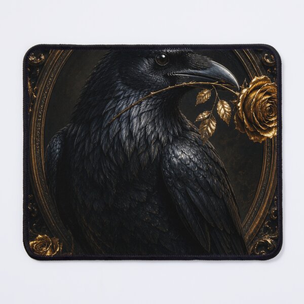 Item preview, Black Raven Gold Rose Gothic designed and sold by VelarisMoon.