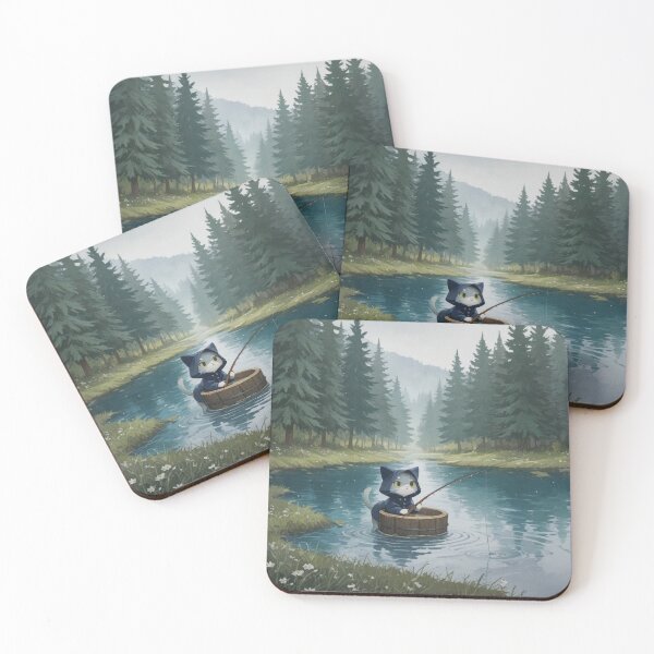 Item preview, The Little Fisherman: Cute Cat in a Barrel designed and sold by BLUESKY11a.
