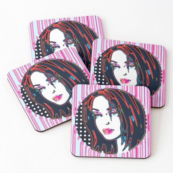 Item preview, Electric Abstract Pop Art Portrait of a Young Woman designed and sold by cremedecolor.