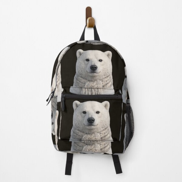 Item preview, Cute Polar Bear Winter Scarf Portrait designed and sold by BagFactoryUK.