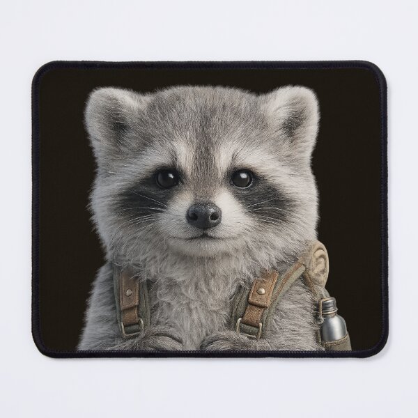 Item preview, Cute Hiking Raccoon Portrait designed and sold by BagFactoryUK.