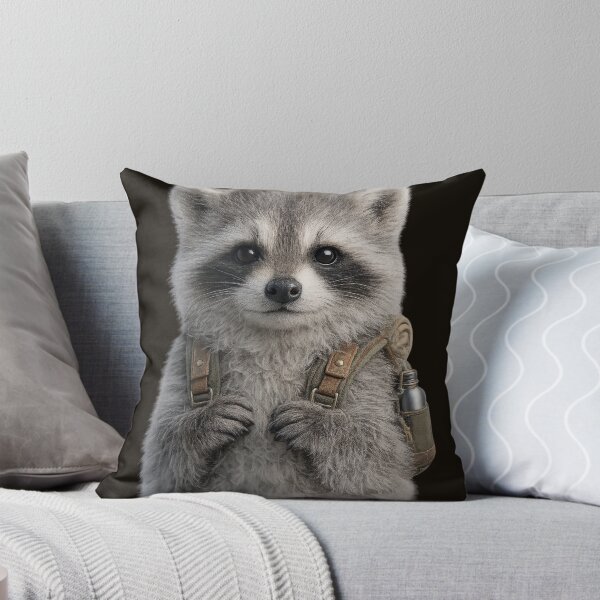 Item preview, Cute Hiking Raccoon Portrait designed and sold by BagFactoryUK.