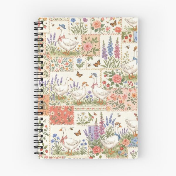 Item preview, Goose Patchwork Cottagecore Floral Garden Pattern designed and sold by scicilysimonee.