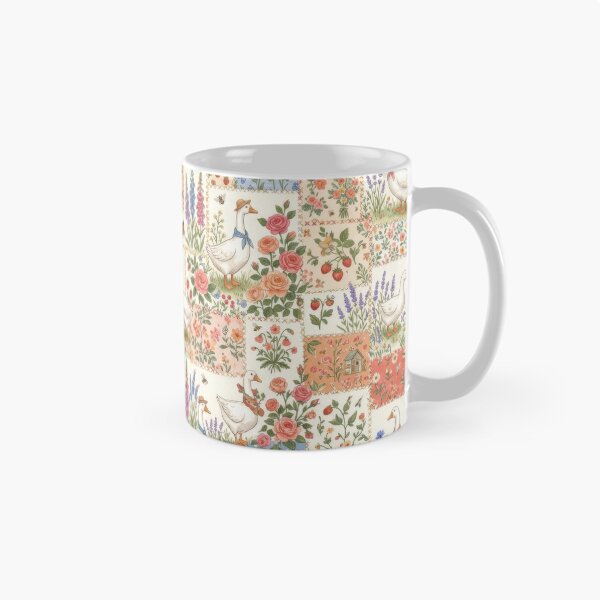 Item preview, Goose Patchwork Cottagecore Floral Garden Pattern designed and sold by scicilysimonee.