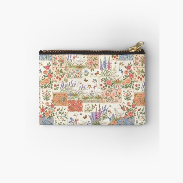 Item preview, Goose Patchwork Cottagecore Floral Garden Pattern designed and sold by scicilysimonee.