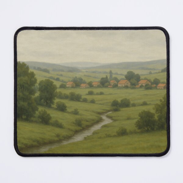 Item preview, Rustic Countryside Green Field Landscape Wall Art | Vintage Style Artwork for Living Room or Dining Room Decor designed and sold by codeslinger.