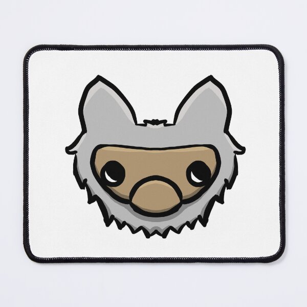 Item preview, Cute Cartoon Wolf Face – Grey Fox Sticker Doodle Illustration designed and sold by davidmalec.