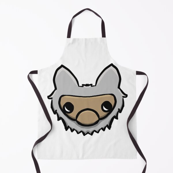 Item preview, Cute Cartoon Wolf Face – Grey Fox Sticker Doodle Illustration designed and sold by davidmalec.