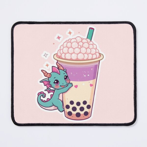 Item preview, Kawaii Baby Dragon with Bubble Tea | Cute Boba Dragon Sticker designed and sold by Stylestickers55.