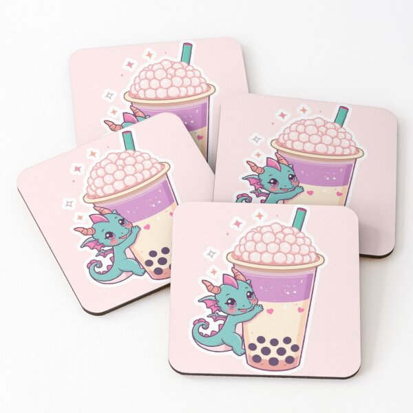 Item preview, Kawaii Baby Dragon with Bubble Tea | Cute Boba Dragon Sticker designed and sold by Stylestickers55.