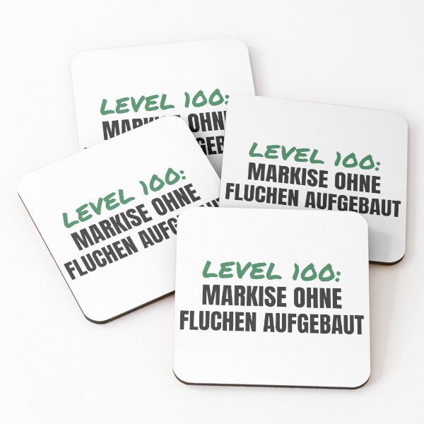 Item preview, Level 100: Awning set up without swearing | Camping saying designed and sold by GrinsWerk.