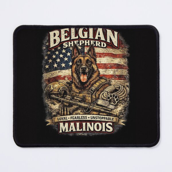 Item preview, Belgian Malinois American Flag Vintage T-Shirt | Patriotic Belgian Shepherd Graphic Tee designed and sold by Creative128.