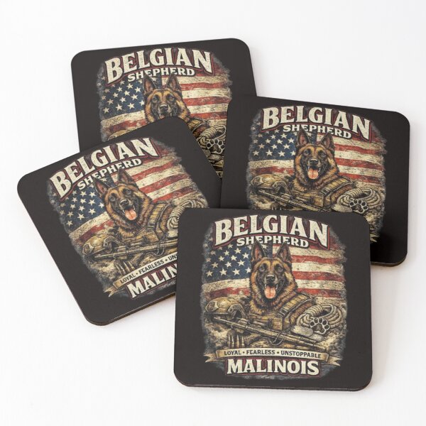 Item preview, Belgian Malinois American Flag Vintage T-Shirt | Patriotic Belgian Shepherd Graphic Tee designed and sold by Creative128.