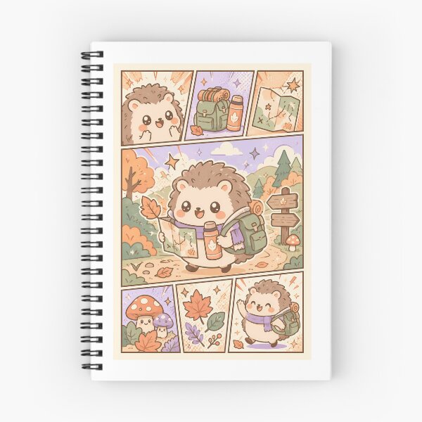 Item preview, Kawaii Autumn Hedgehog Backpacker designed and sold by Gift Phrase Studio.