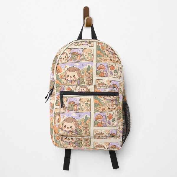 Item preview, Kawaii Autumn Hedgehog Backpacker designed and sold by Gift Phrase Studio.
