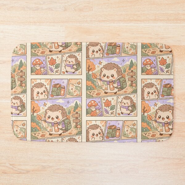 Item preview, Kawaii Autumn Hedgehog Backpacker designed and sold by Gift Phrase Studio.