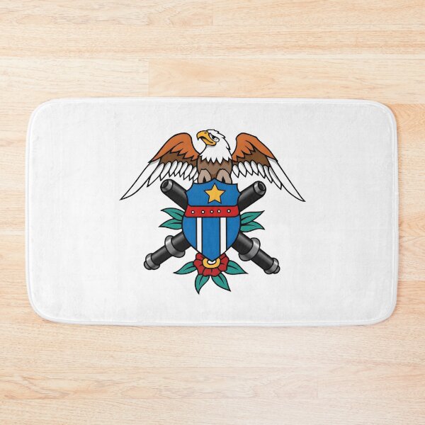 Item preview, American Military Patriotic Eagle Emblem with Crossed Cannons designed and sold by interdesigner.