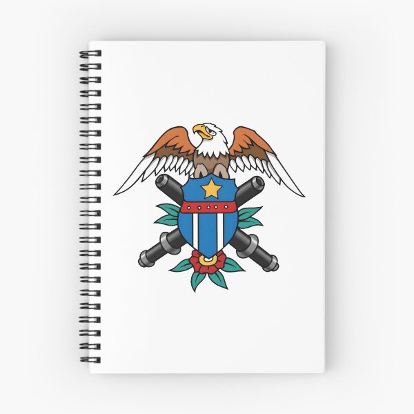 Item preview, American Military Patriotic Eagle Emblem with Crossed Cannons designed and sold by interdesigner.
