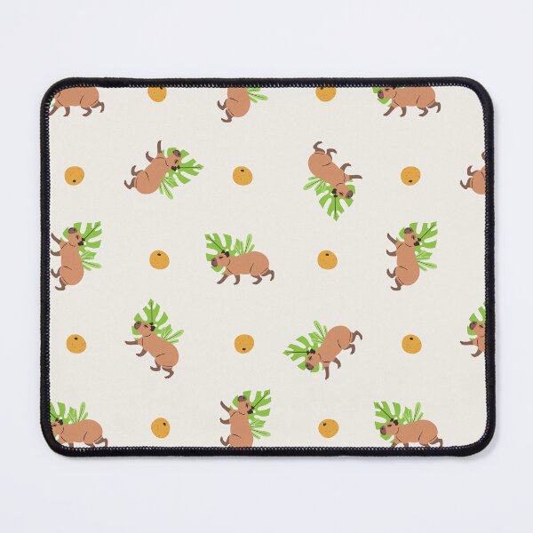Item preview, Copy of Walking Capybara And Yuzu Fruit Seamless Pattern - white designed and sold by paldronma.