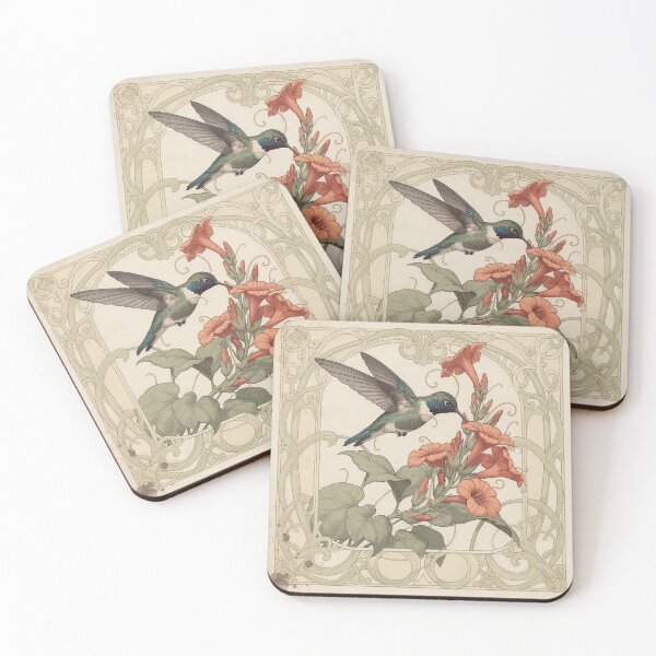 Item preview, Hummingbird and Trumpet Vine Plate designed and sold by PictorialWhimsy.