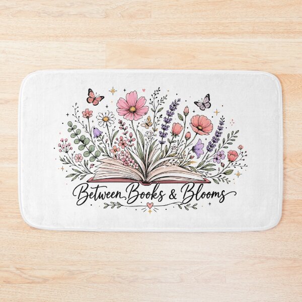 Item preview, Between books and blooms book lover reader designed and sold by HandicraftArt.