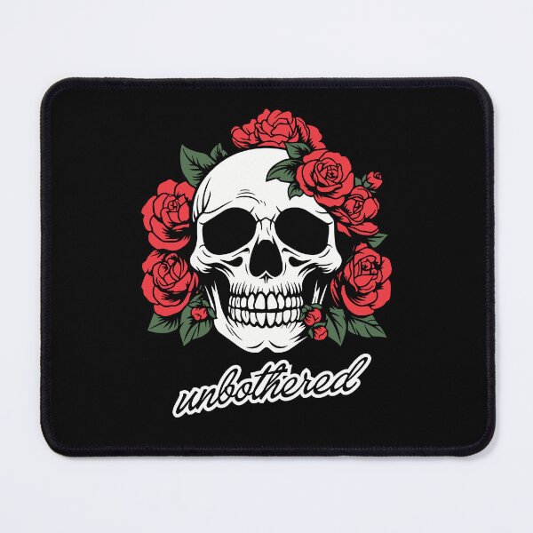 Item preview, Unbothered Skull and Red Roses designed and sold by threadsjam.