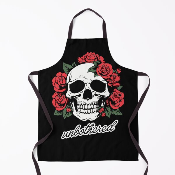 Item preview, Unbothered Skull and Red Roses designed and sold by threadsjam.