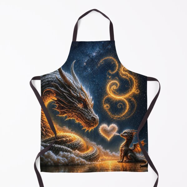 Item preview, Dragon Mother and Baby – Heartwarming Fantasy Dragon Family Art designed and sold by DrakariArt.