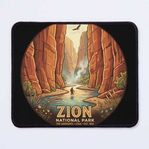 Item preview, Zion Canyon Escape Vintage National Park Travel designed and sold by KristenosNehk.