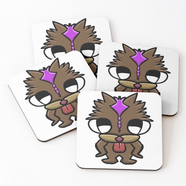 Item preview, Cute Fluffy Wolf Monster with Purple Gem – Kawaii Sticker Art designed and sold by davidmalec.