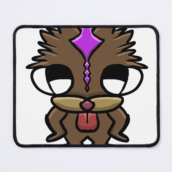 Item preview, Cute Fluffy Wolf Monster with Purple Gem – Kawaii Sticker Art designed and sold by davidmalec.