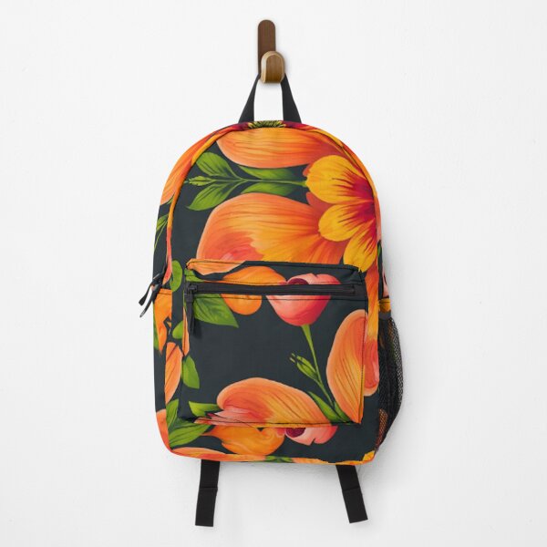 Item preview, Vibrant Orange Floral Mandala Pattern designed and sold by samuel2025.