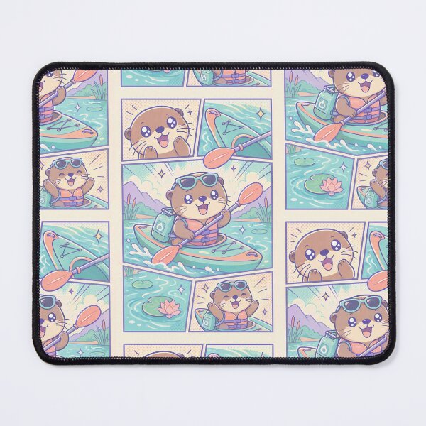 Item preview, Kawaii Otter Kayak Adventure designed and sold by Gift Phrase Studio.