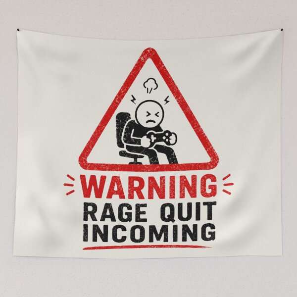 Item preview, Warning Rage Quit Incoming designed and sold by House of Rein.