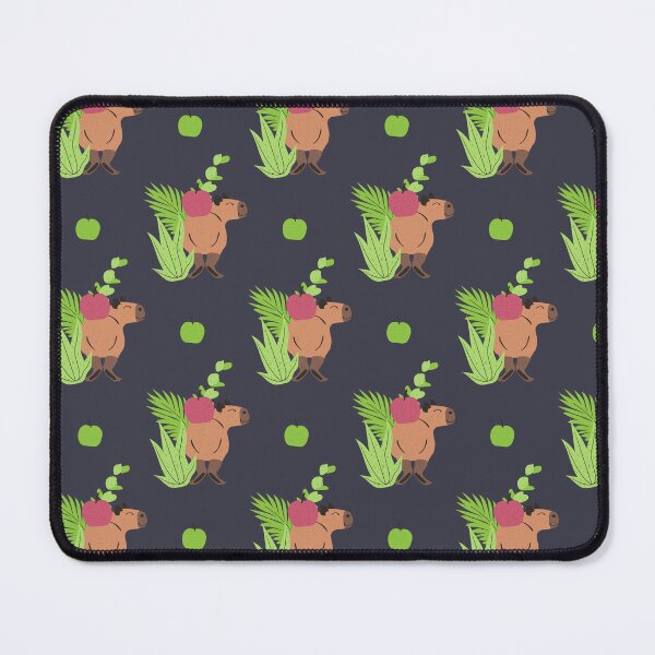 Item preview, Cute Capybara Apple Jungle Seamless Pattern - Dark designed and sold by paldronma.