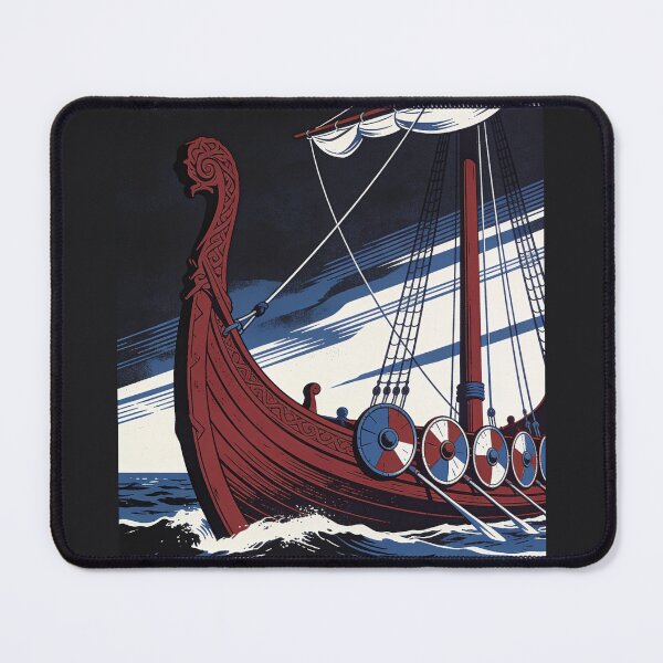 Item preview, Vintage Norwegian Viking Longship - Retro Nordic Fan Art designed and sold by NDstudio.