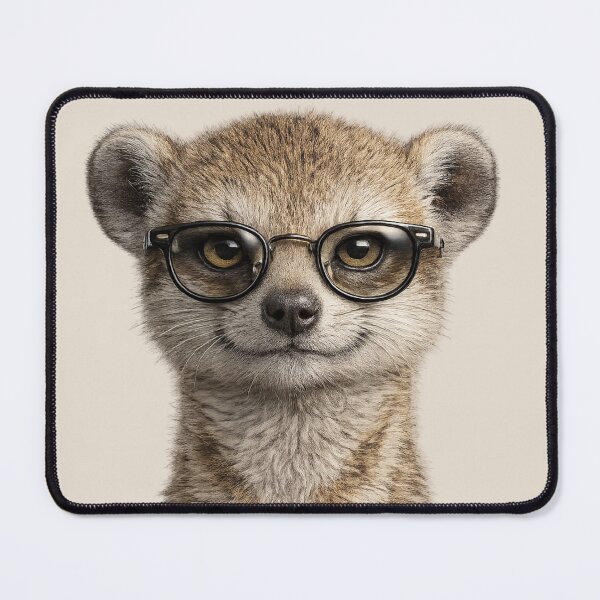 Item preview, Cute Meerkat Wearing Glasses Portrait designed and sold by BagFactoryUK.