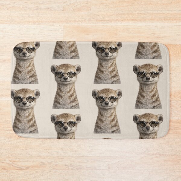 Item preview, Cute Meerkat Wearing Glasses Portrait designed and sold by BagFactoryUK.