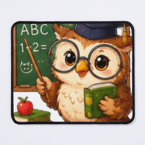 Item preview, Cute Teacher Owl Kawaii School Professor designed and sold by DailyDoodlesBySumbul.