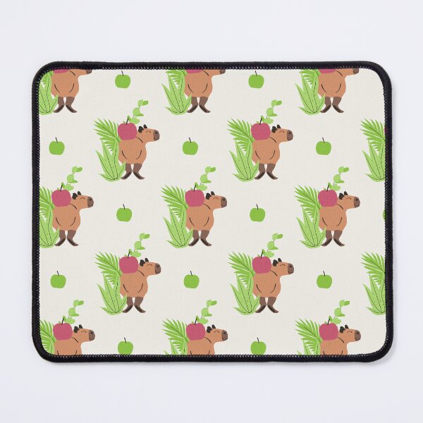 Item preview, Cute Capybara Apple Jungle Seamless Pattern designed and sold by paldronma.