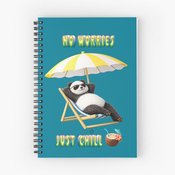 Item preview, No Worries. Just Chill. Cute Relaxing Panda Beach Vacation 3D Design designed and sold by gauthier-studio.