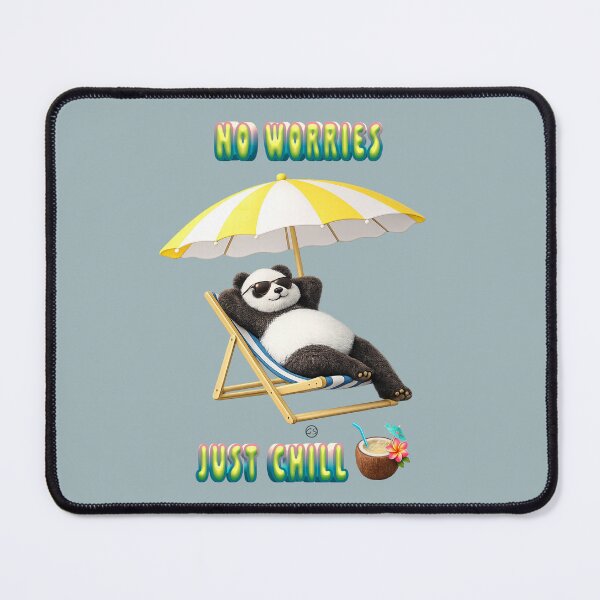 Item preview, No Worries. Just Chill. Cute Relaxing Panda Beach Vacation 3D Design designed and sold by gauthier-studio.