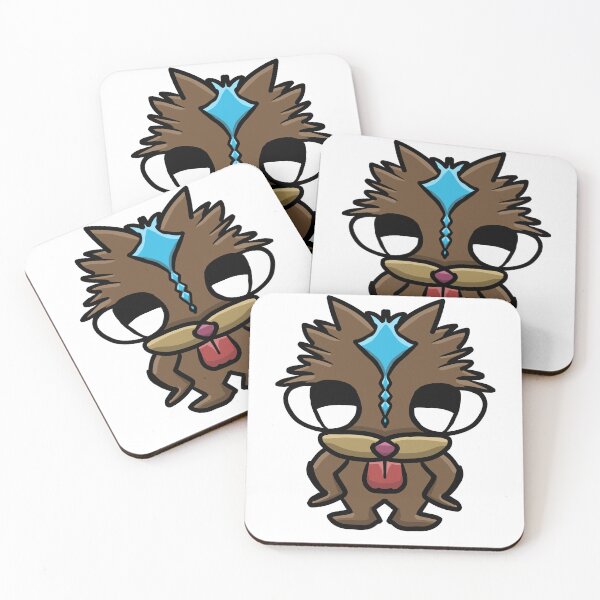 Item preview, Cute Fluffy Wolf Monster with Blue Gem – Kawaii Sticker Art designed and sold by davidmalec.