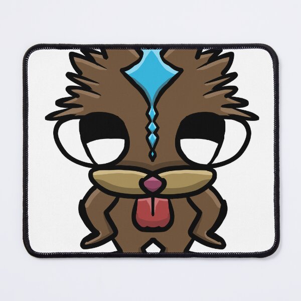 Item preview, Cute Fluffy Wolf Monster with Blue Gem – Kawaii Sticker Art designed and sold by davidmalec.