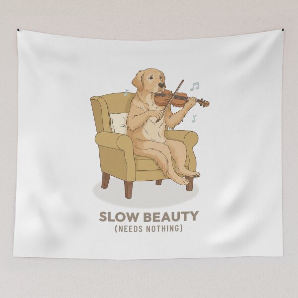 Item preview, Golden Retriever playing the violin vintage aesthetic designed and sold by Cozy Vintage Animal.