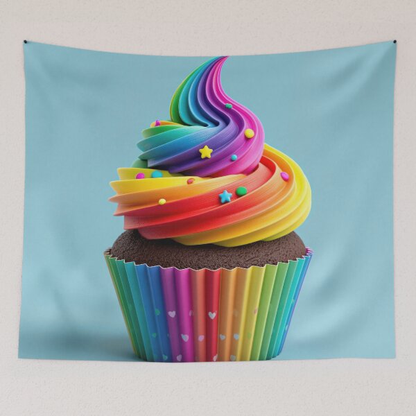 Item preview, Colorful Rainbow Cake – Sweet Dessert Baking Illustration 3 designed and sold by WordPlayStudio.