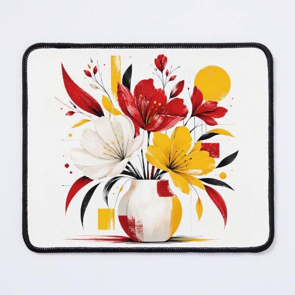Item preview, Abstract Floral Bouquet Painting — Red Yellow White Flowers designed and sold by Aureva Arts Shop.