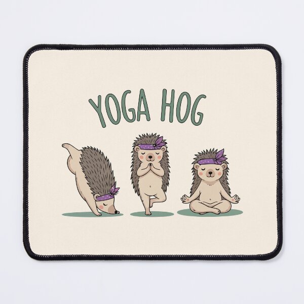 Item preview, Yoga Hog Funny Hedgehog Trio Downward Dog Tree Pose designed and sold by Amir Faysal.