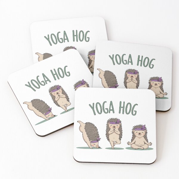 Item preview, Yoga Hog Funny Hedgehog Trio Downward Dog Tree Pose designed and sold by Amir Faysal.