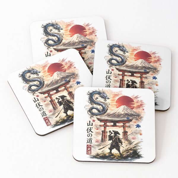 Item preview, Dragon and Mountain Samurai Artwork designed and sold by SupernovaNote.